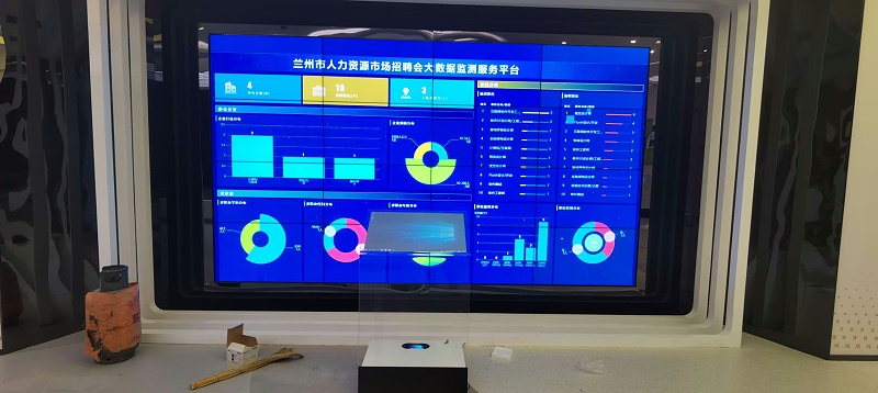 中億睿液晶屏、智能滑軌助力蘭州人力資源產業園打造創意科技化數字展廳